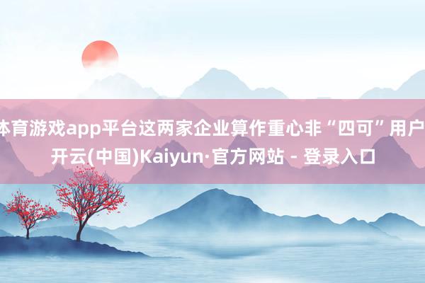 体育游戏app平台这两家企业算作重心非“四可”用户-开云(中国)Kaiyun·官方网站 - 登录入口